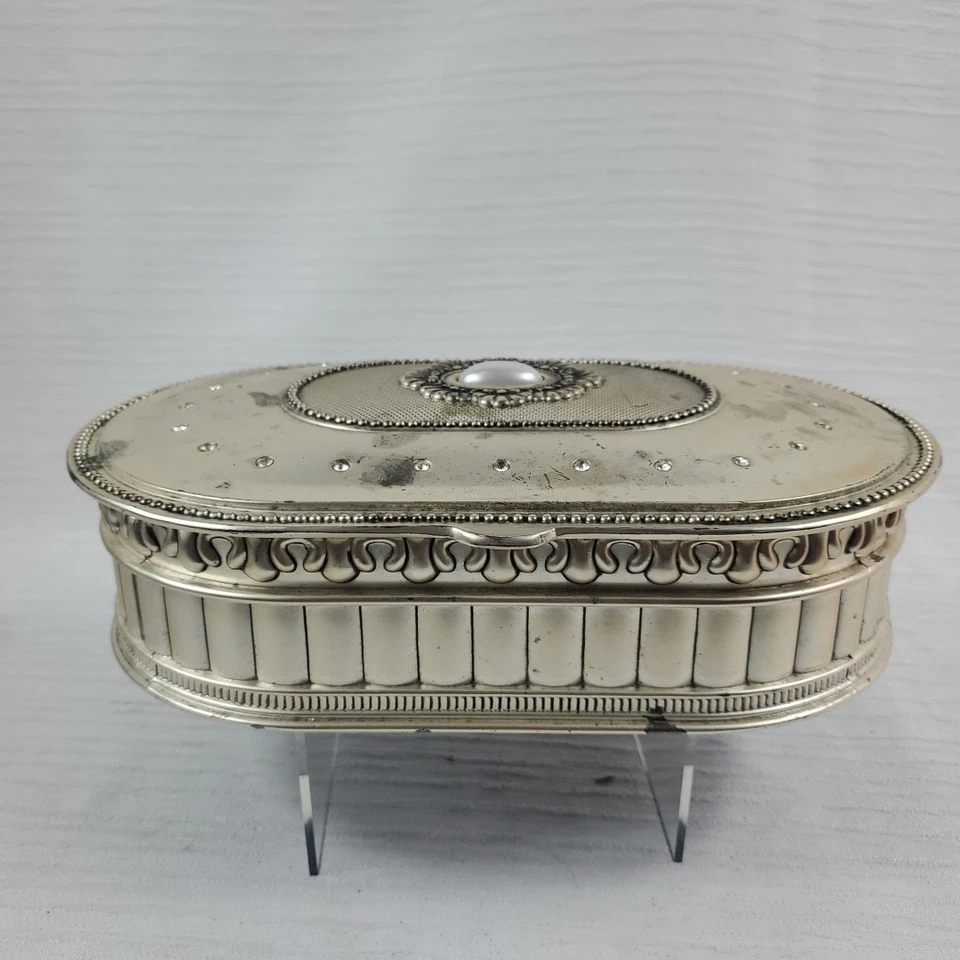 Joyero Godinger vintage de metal y plata Foto 1 de 4