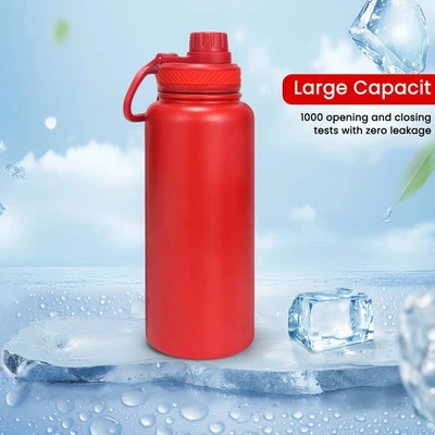 Botella de agua aislada de acero inoxidable 32 oz | 98% hidratación libre de microplásticos Foto 1 de 4