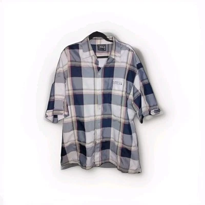 Camisa a cuadros Southpole para hombre blanca azul roja‎ amarilla manga corta abotonada XL Foto 1 de 4