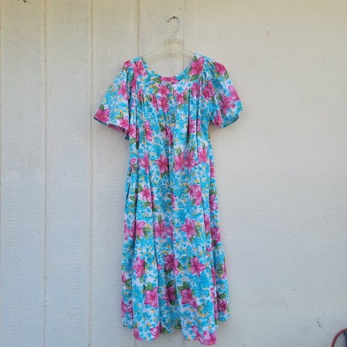 PALM ANGELS Abito hawaiano Jennifer Moore maxi med mumu multicolore tropicale vintage anni 80