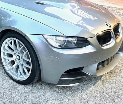 Genuine BMW M Performance E9X M3 Carbon Fiber Front Spoiler Lip (Pair) *Damaged* - Image 1 of 4