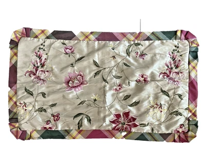 Raymond Waites King 39X22» наволочка вышитая розовый цветочный клетку отделка - Изображение 1 из 4