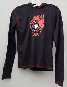 Vintage 2000s Emily The Strange Cat Hoodie Black Red Goth Rave Punk Grunge 2001 - Picture 1 of 6