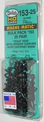 Kadee HO Scale #153-25 Bulk Pack Scale Head - Short Whisker Couplers x 25 - Image 1 of 2
