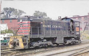 Railroad Chrome Postcard B54 Fresh Pines Maine Central ALCO S2 Switcher #302 - Picture 1 of 2