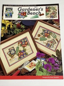 True Colors Gardener's Bench Cross Stitch Pattern - Picture 1 of 6