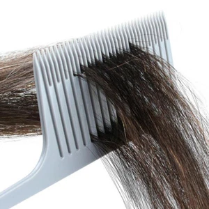 2Pcs Sectioning Highlight Foiling Hair Comb Highlight Dyeing Pink+Black - Picture 1 of 12