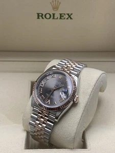 Rolex Datejust 36mm Rose Gold Rhodium Diamond Dial BRAND NEW FULL SET 126231 - Picture 1 of 3