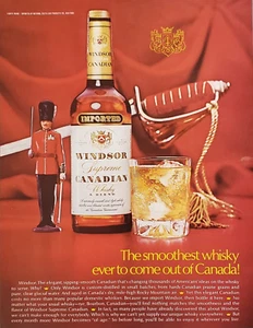 1969 Windsor Whiskey Supreme Canadian Mounted Police Sword Print Ad - Picture 1 of 1
