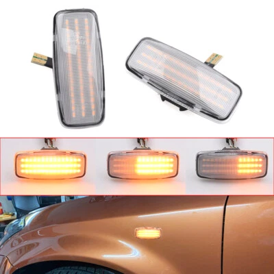 Luz marcadora lateral dinámica LED transparente para Nissan Murano 2006 2007 2008-2011 3 filas Foto 1 de 4