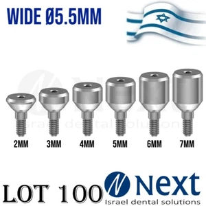 Lot x 100 Dental Healing Cap Abutment wide 5.5 mm - Picture 1 of 13