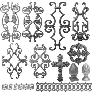 STAL artículos de hierro fundido decoración de valla elemento decorativo adorno tapa final valla barandilla - Imagen 1 de 52