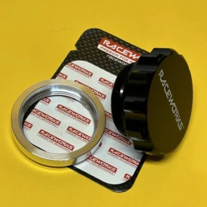 1.5" Aluminium male screw cap + Aluminium weld on base Black RWF-461-24ABK - Picture 1 of 5
