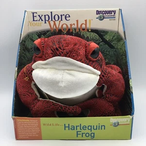 Neu 14 Zoll Wild Life roter Monty der Harlekin Frosch Plüsch Discovery Channel Stofftier - Bild 1 von 11