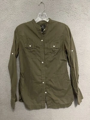 Top para mujer Lucky Brand con botones verde talla mediana adulto algodón Foto 1 de 4