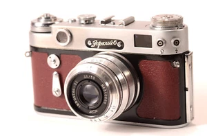 Lente Industar 50 3,5/50 cámara fotográfica Leica 35 mm CLA ZORKI 6 ROJA USSR reparada - Imagen 1 de 8