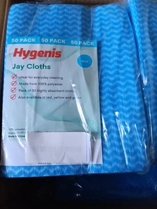 Blue All Purpose Jay Cloth x 200 (4 x 50 Pack) 40 x 30cm 100% polyester - Picture 1 of 3