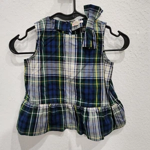 Top de peplem sin mangas CrewCuts para niña azul marino talla 5 nuevo con etiquetas - Imagen 1 de 7