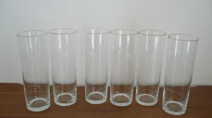 Vintage Nakazato's 12 oz Hi-Ball Glasses Set of 6 Japan Wheat Pattern - Picture 1 of 9