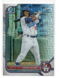 Bowman Chrome Mega Refractor 2022 Jorbit Vivas BCP-24 Los Angeles Dodgers 1st - Imagen 1 de 2