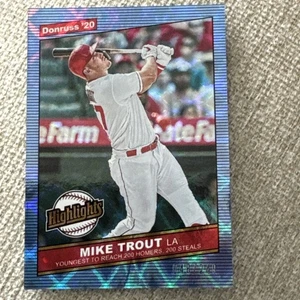 Mike Trout 2020 Panini Donruss Highlights Blue #48/249 #H-10 Angels - Picture 1 of 3