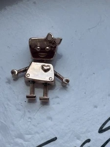 Pandora Rose Gold With Pink Enamel Bella Bot Robot Girl Charm 787141EN160 - Picture 1 of 5