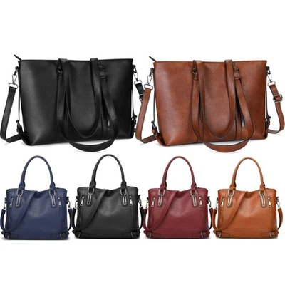BAIGIO Vintage Damen Handtasche Weiches Leder Damentasche Henkeltasche Schultertasche