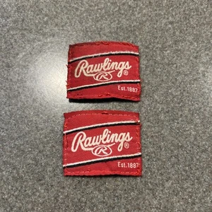 Lot 2 Vintage Rawlings Baseball Fabric Logo Sew On Patch Unique Embroidered - Imagen 1 de 5