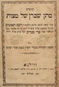 Jewish Judaica 1878 Lithuania Vilnius Book Hebrew Rabbi Teomim - Picture 1 of 9
