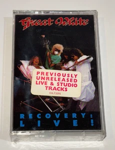 Great White Recovery Live! Cassette 1987 Enigma SEALED NOS Hard Rock - Picture 1 of 6