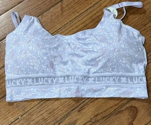 Sujetador deportivo Lucky Brand talla mediana gris y azul - Imagen 1 de 2