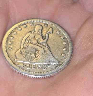 1853 Seated Liberty U.S. Quarter, Arrows & Rays, XF or better, Fine Detailing! - Image 1 of 4