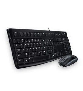 Logitech MK120 Wired Keyboard and Mouse, Czech-Slovak Layout - Black - Photo 1/3