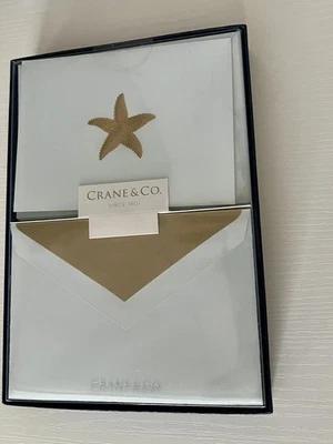 Crane & Co. Hand Engraved Starfish Blank Note Card Pack of 10  - Image 1 of 4