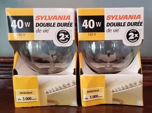 LOT 2 Sylvania 40W G25 DL RP Interior Globe Double Life 3000 Hour Light Bulb - Picture 1 of 1