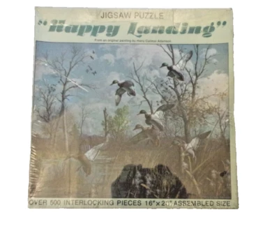 Vintage 500 Piece Puzzle Jigsaw "Happy Landing" 1983 PZ09 Ducks by Nordev.co - Image 1 of 3