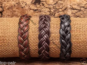 Set 3 Stück Surfer Leder Hanf Handarbeit Freundschaftsarmband Armband verstellbar - Bild 1 von 8