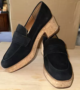 Lucky Brand Palti Loafers, Women's Size 6.5 M Black Suede New w/Box - Picture 1 of 11