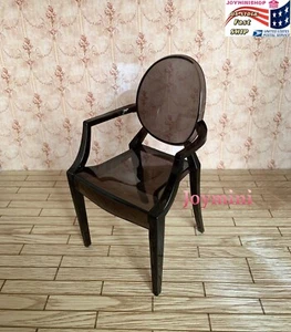 1/6 Miniature Black 1PCS Chair Dollhouse Furniture Gift Decoration Action Figure - Picture 1 of 6