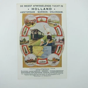 Postal Países Bajos Tour Amsterdam Marken Volendam en tren vapor barco y tranvía - Imagen 1 de 12