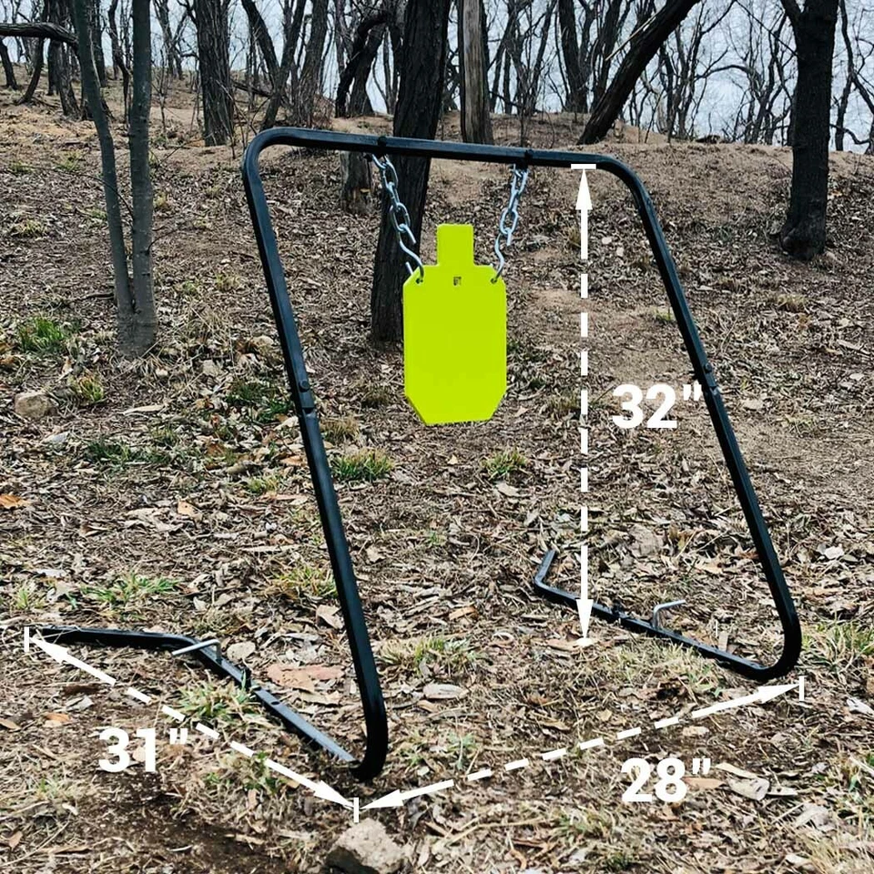 Highwild Shooting Target Stand with Chain Mounting Kit+7"x12" AR500 Torso Target