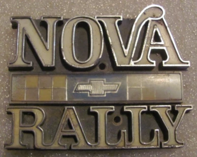 1975 1976 1977 1978 1979 CHEVROLET NOVA RALLY FENDER BADGE EMBLEM ORIGINAL OEM - Image 1 of 4