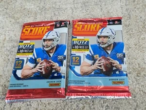 Lot 2 - 2019 Score Football Pack 12 Cards 3 Rookies & 2 Inserts Per Pack Sealed - Picture 1 of 3