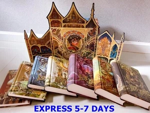 Harry Potter Hardcover Book Box Set 1-7 Series Limited Edition Free 8 Postcards - Picture 1 of 8