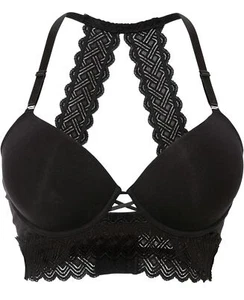 Schalen BH mit Racerback Gr. 95 Cup D Schwarz Damen-Unterwäsche Bra Neu - Bild 1 von 1
