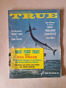REVISTA TRUE 1962 VINTAGE PARA HOMBRE ABRIL SAM SNEAD - Imagen 1 de 4