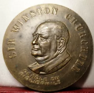 CHURCHILL SIR WINSTON 56mm french MEDAL - Picture 1 of 2