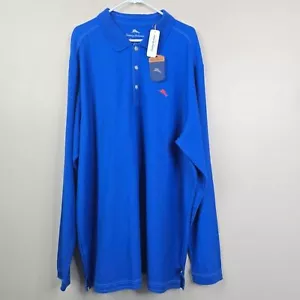 NEW Tommy Bahama Emfielder Long Sleeve Leisure Tech Polo Shirt 2XT - Picture 1 of 8