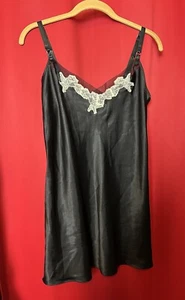 Vestido Babydoll Satinado Vintage Y2K Victoria’s Secret Encaje Chemise Sin Mangas Talla M - Imagen 1 de 7