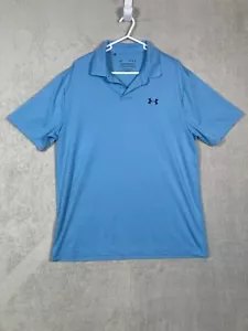 Under Armour The Performance Polo Golf Shirt Mens Large Light Blue Short Sleeve - Picture 1 of 5
